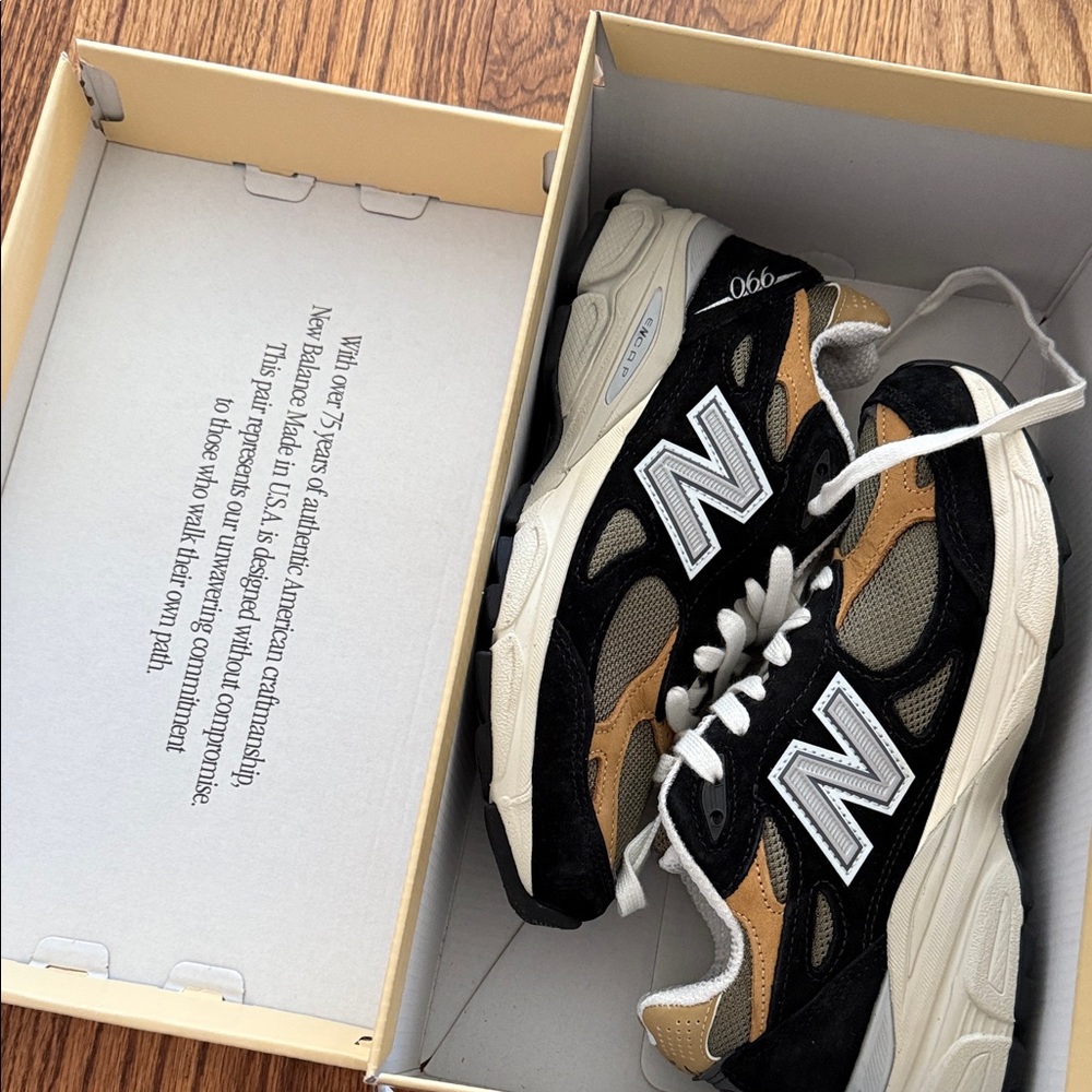 New Balance Black and Brown Sneakers